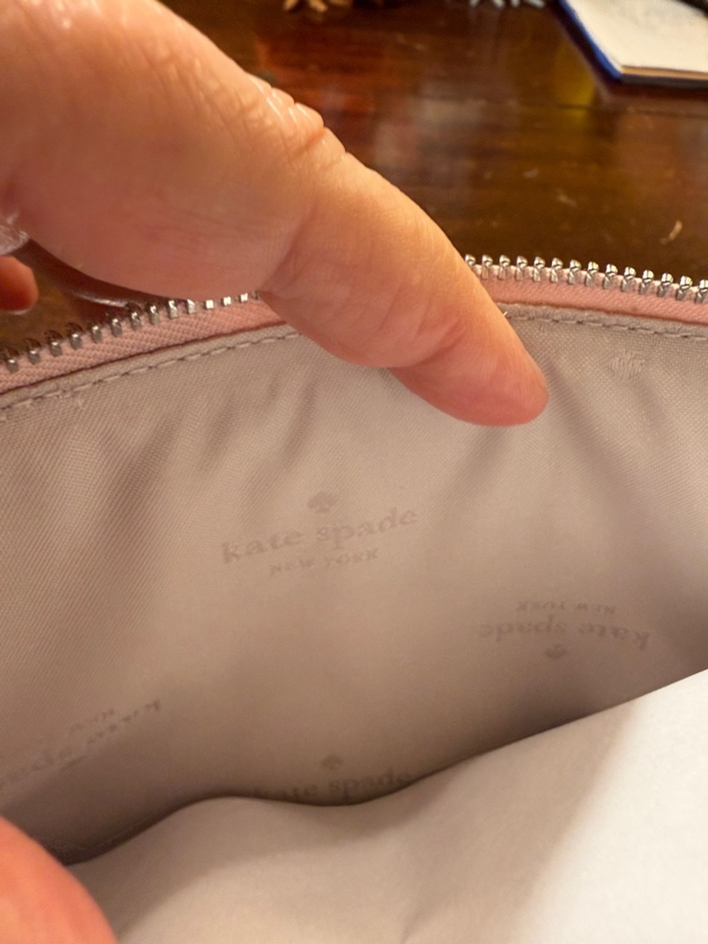NWT Kate Spade New York Lucy Medium L-Zip Wristlet Tutu Pink Leather - Picture 7 of 8